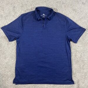 Tommy Bahama Men's Size M Blue Short Sleeve 1/4 Zip Pullover‎ Shirt EUC